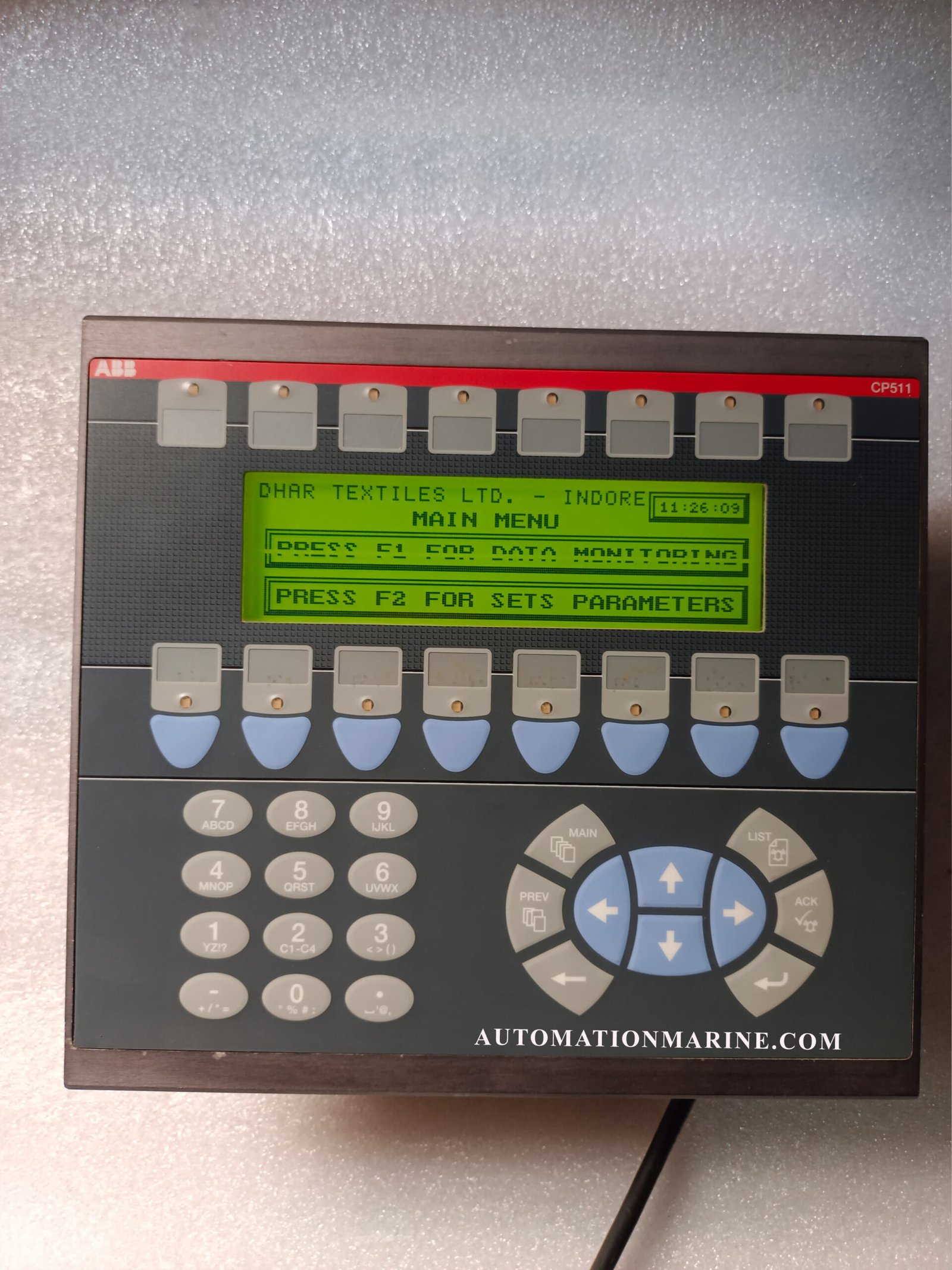 ABB CP511 ABB 04913A ABB 1SBP260173R1001 ( SINGLE LINE IN DISPLAY PLS CHEK PHOTOS ) HUMAN MACHINE INTERFACE (HMI)