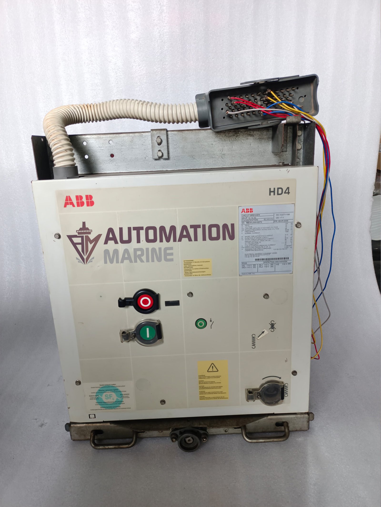 ABB HD4/P12.12.32 ABB HD4 VACUUM CIRCUIT BREAKER VACCUM CONTACTOR