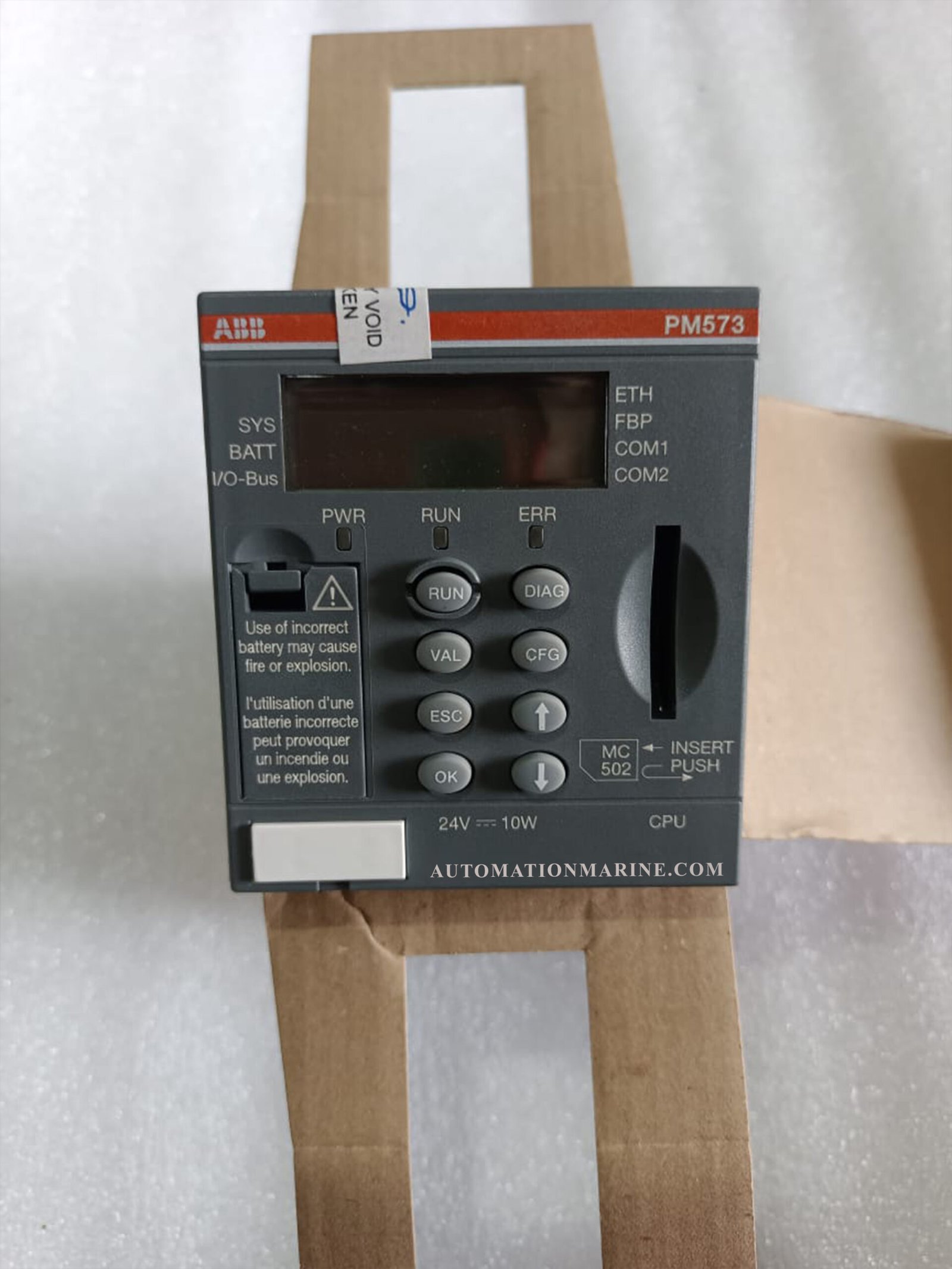 ABB PM573-ETH ABB 1SAP130300R0271 ABB CPU 512KB ETHERNAT CPU