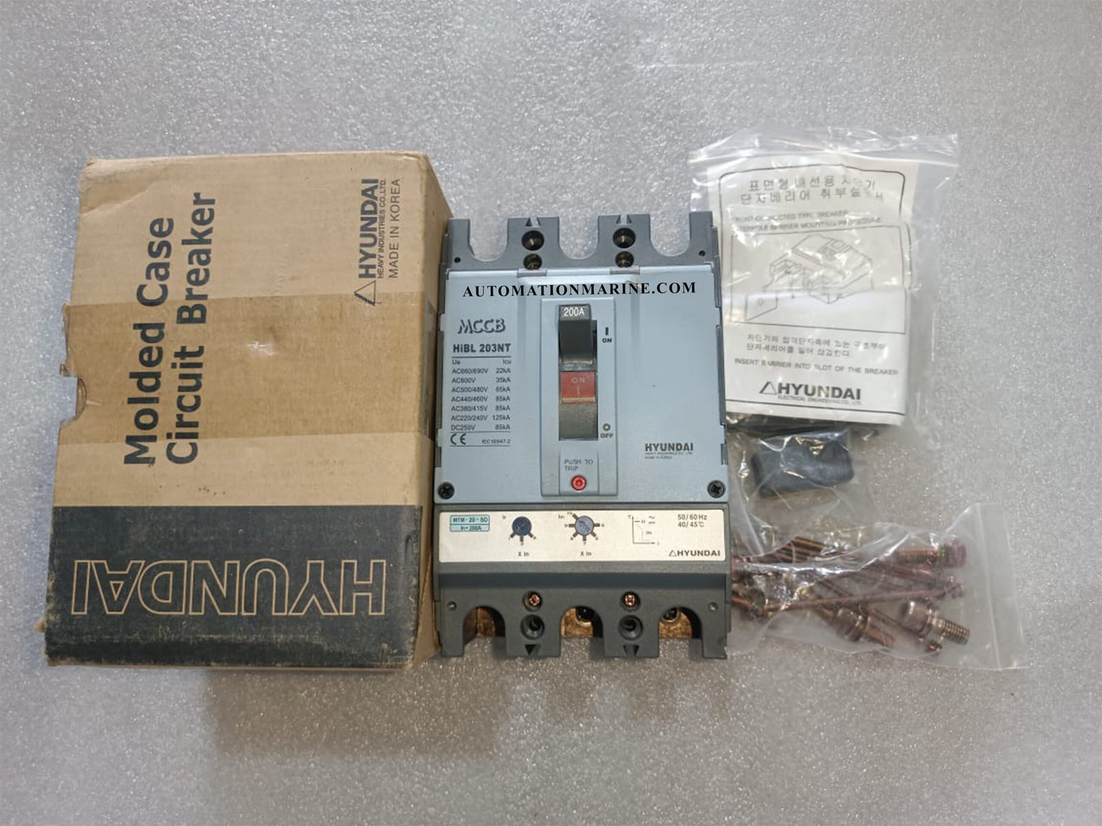 HYUNADAI HIBL 203NT HYUNDAI HIBL203NT-E 3P 200AMP 3POL MCCB MODULE