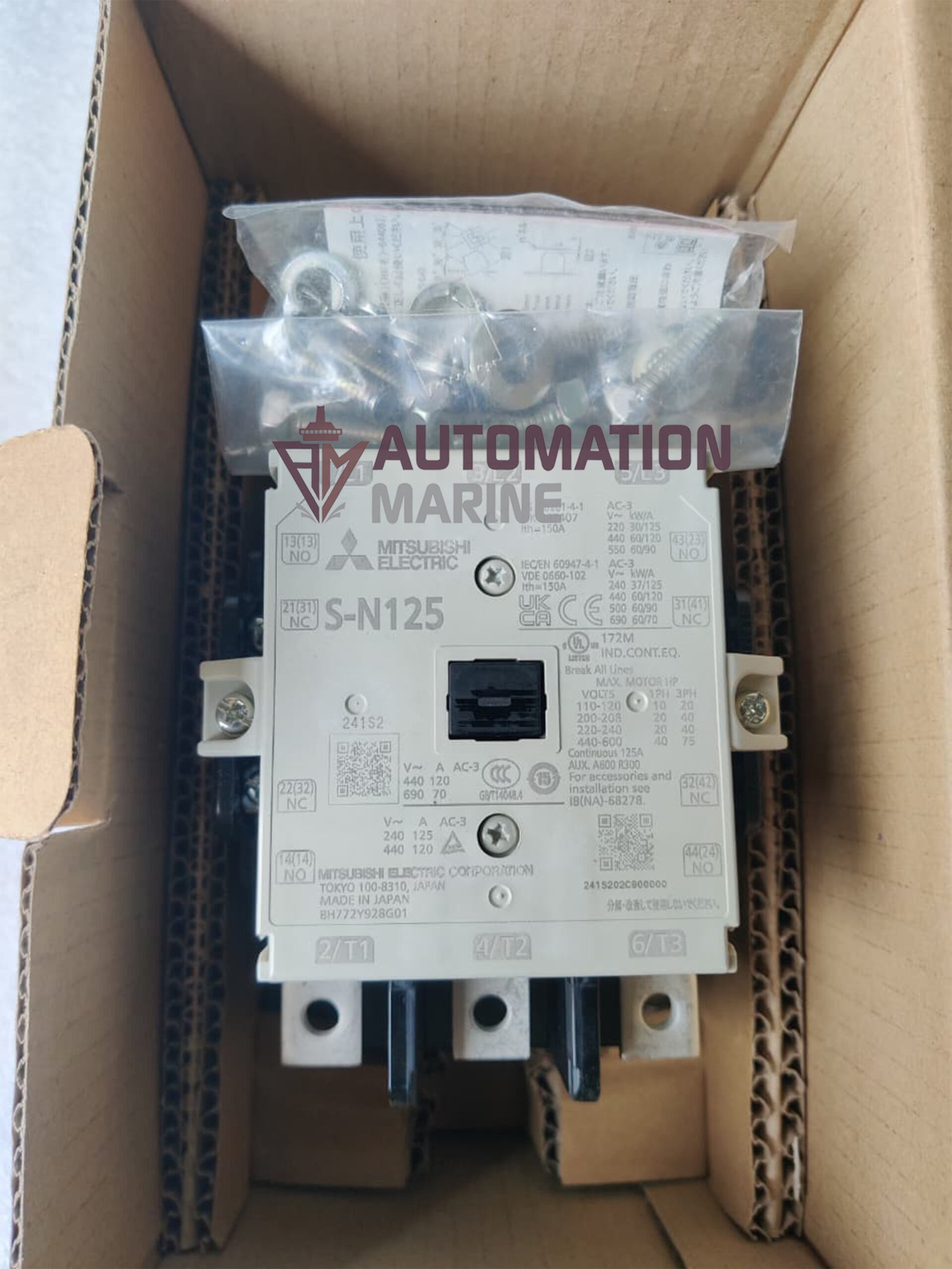 MITSUBISHI SN125 MITSUBISHI S-N125 MAGNETIC CONTACTOR 440V AC CONTACTOR