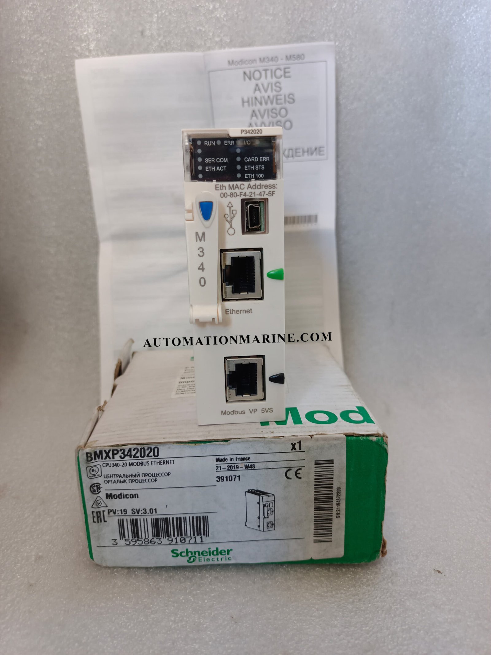 SELL FOR LOT 5 QTY ONLY 2999$ FREESHIPPING SCHNEIDER BMXP34200 CPU340-20 MODBUS ETHERNET CPU CPU
