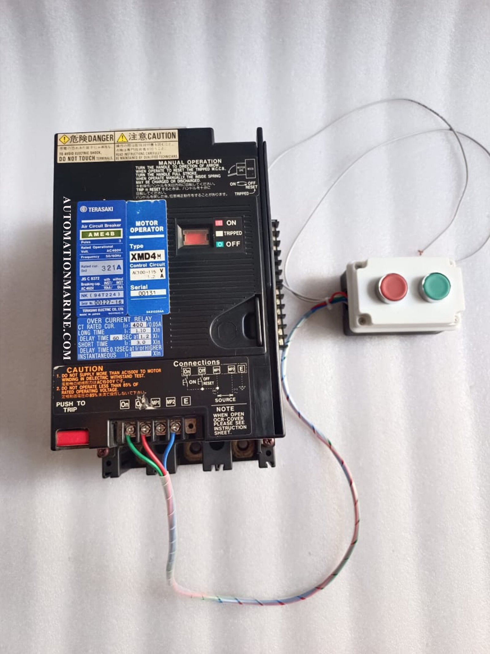 TERASAKI AIR CIRCUIT BREAKER AME4B TERASAKI MOTOR OPERATOR XMD4M AIR CIRCUIT BREAKER (ACB)