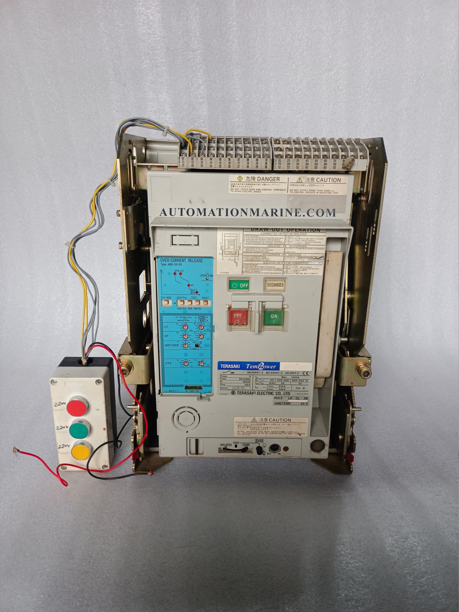 TERASAKI AR212S AIR CIRCUIT BREAKER TERASAKI TEMPOWER2 AR212S AIR CIRCUIT BREAKER