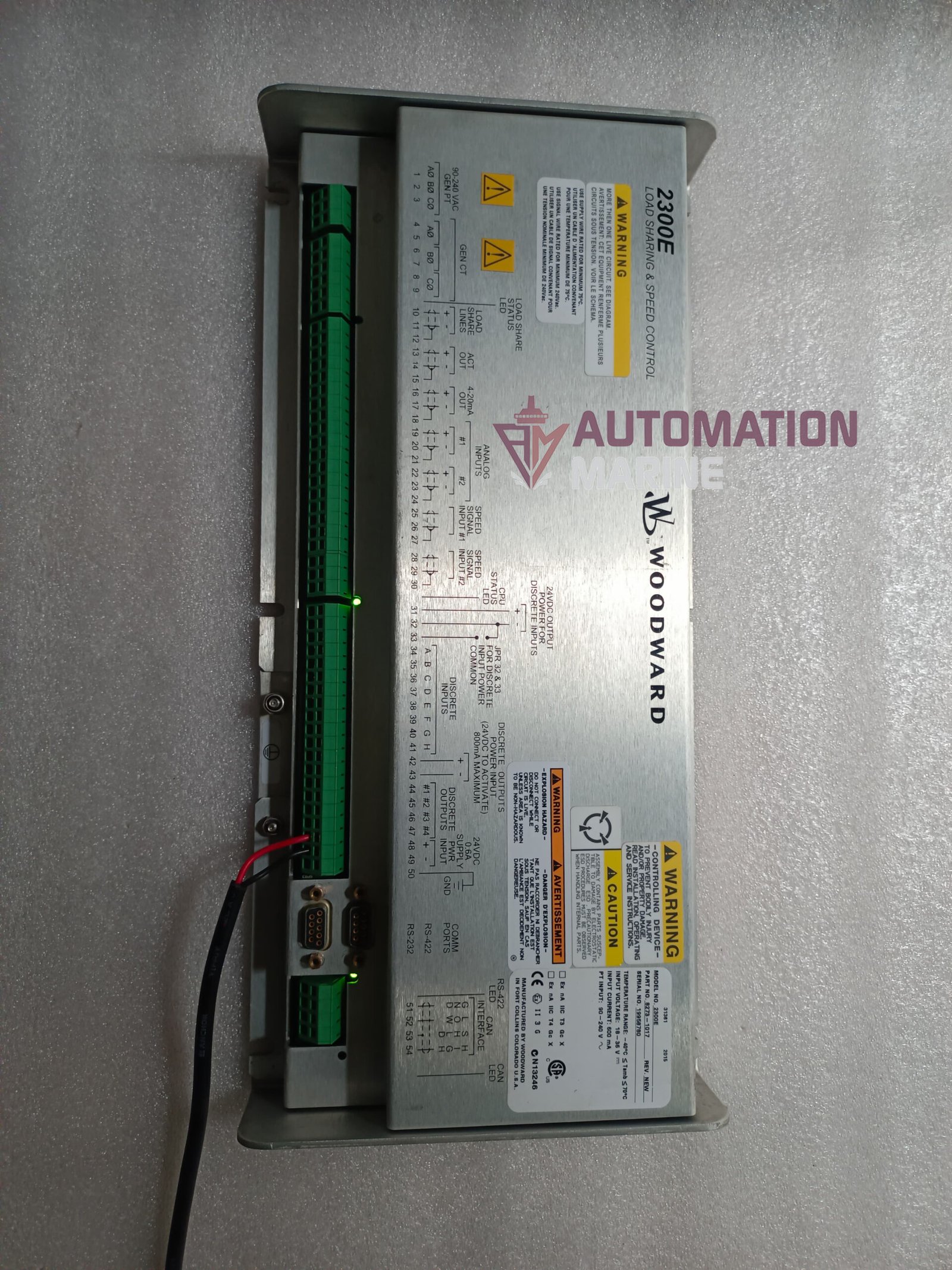 WOODWARD 8273-1017 WOODWARD 2300E LOAD SHARING&SPEED CONTROL TESTED OK SPEED CONTROL