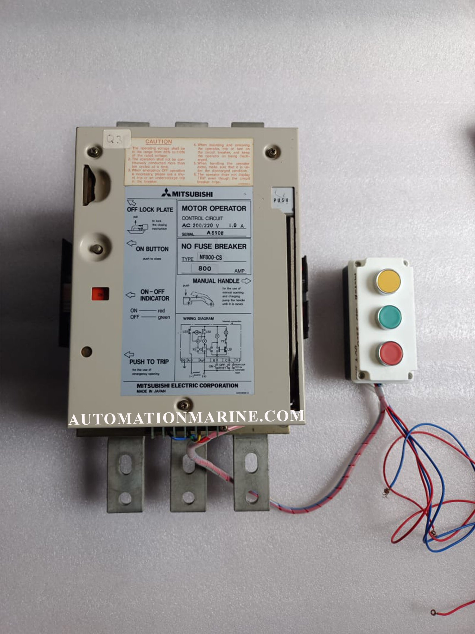 MITSUBISHI NF800-CS MITSUBISHI MOTOR MECHANISM 800AMP MCCB MITSUBISHI MOTORISED MCCB 800AMP NF800-SEW 440V MODULE