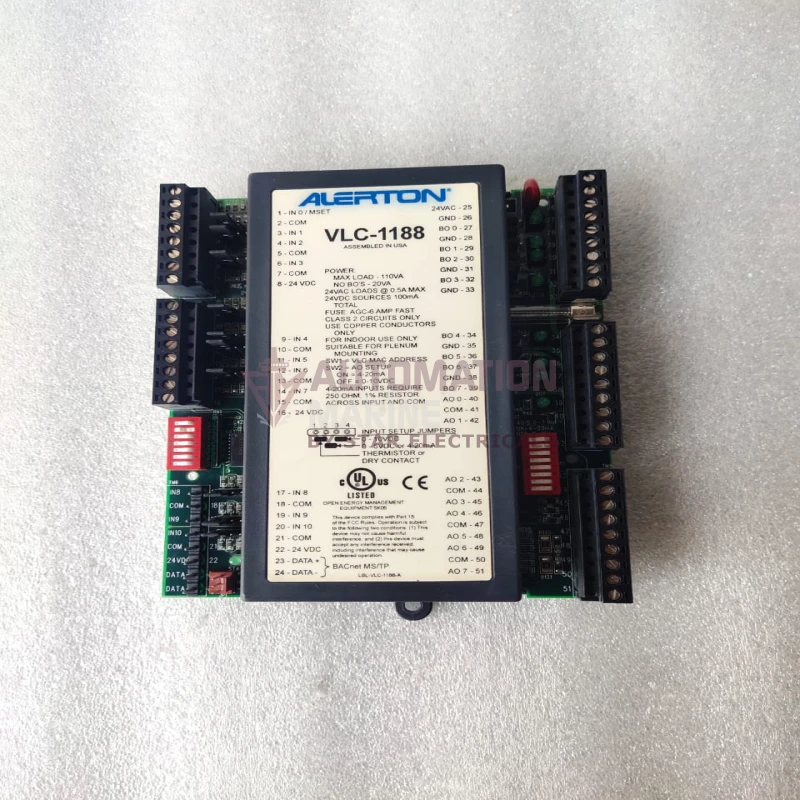 Alerton VLC-1188 BACnet MS/TP Building Automation Controller – 10 Universal Inputs, 8 Binary Outputs And 8 Analog Outputs, 24VAC CONTROLLER