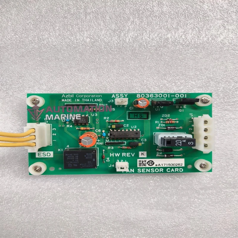 AZBIL 80363001-001 FAN SENSOR CARD ASSY – Industrial Automation Control PCB Module MODULE