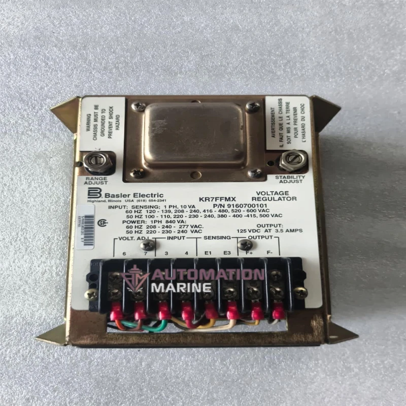 Basler Electric KR7FFMX Voltage Regulator AVR P/N 9160700101 | 125 VDC 3.5A Static Automatic Generator Voltage Regulator OTHERS