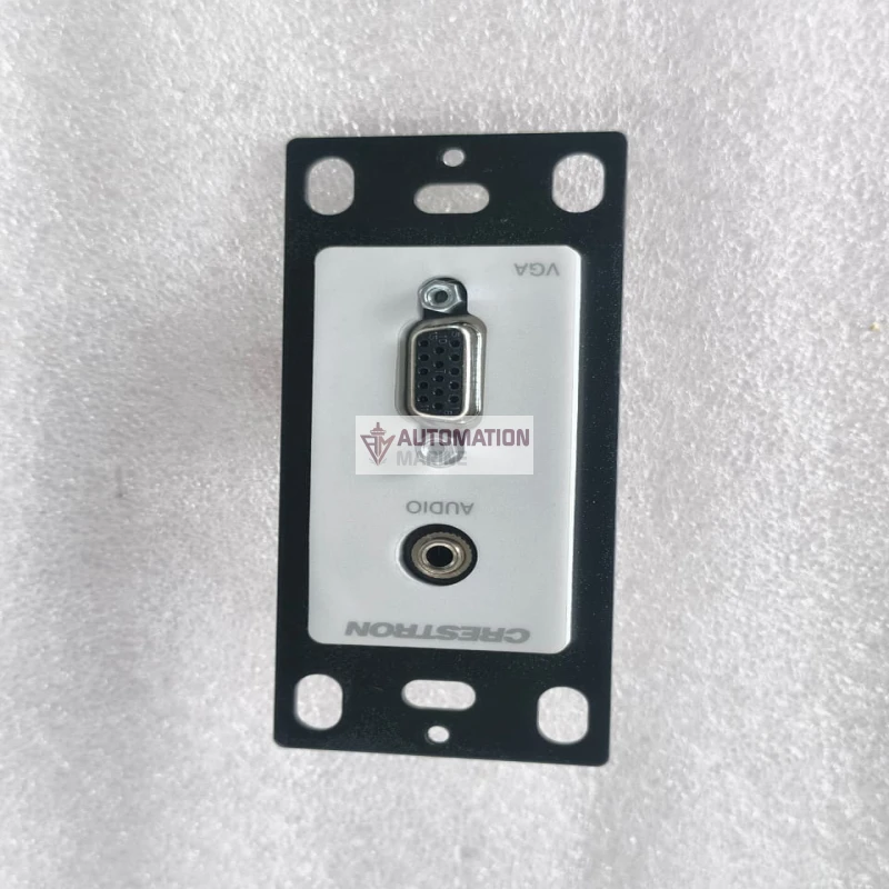 Crestron 6503382 MP-WP130-W Media Presentation Wall Plate – DB15HD VGA with Mini-TRS Stereo Audio, White OTHERS