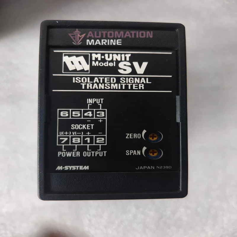 M-SYSTEM SV-6A-C Isolated Signal Transmitter / Signal Isolator, 1-5V DC Input, 4-20mA DC Output, 110V AC CONVERTER