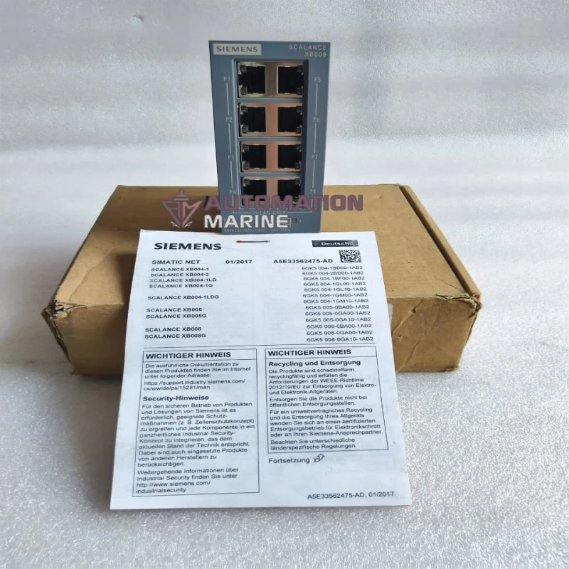Siemens SCALANCE XB008 Industrial Ethernet Switch 8-Port RJ45 Unmanaged DIN Rail | 6GK5008-0BA00-1AB2 OTHERS