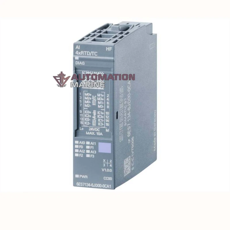 Siemens SIMATIC ET 200SP Analog Input Module 6ES7 134-6JD00-0CA1 – 8 Channel RTD/Resistance AI, High Accuracy, Hot-Swap, PROFINET Distributed I/O MODULE