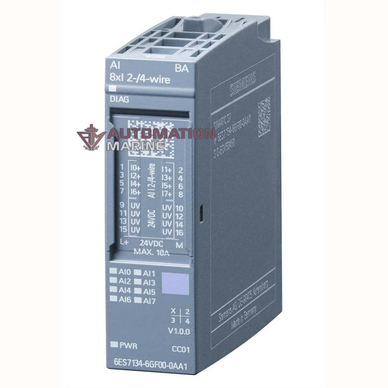 Siemens SIMATIC ET 200SP Analog Input Module 6ES7134-6GF00-0AA1 – 8 Channel AI, 4–20 mA, 16-bit, Galvanic Isolation MODULE
