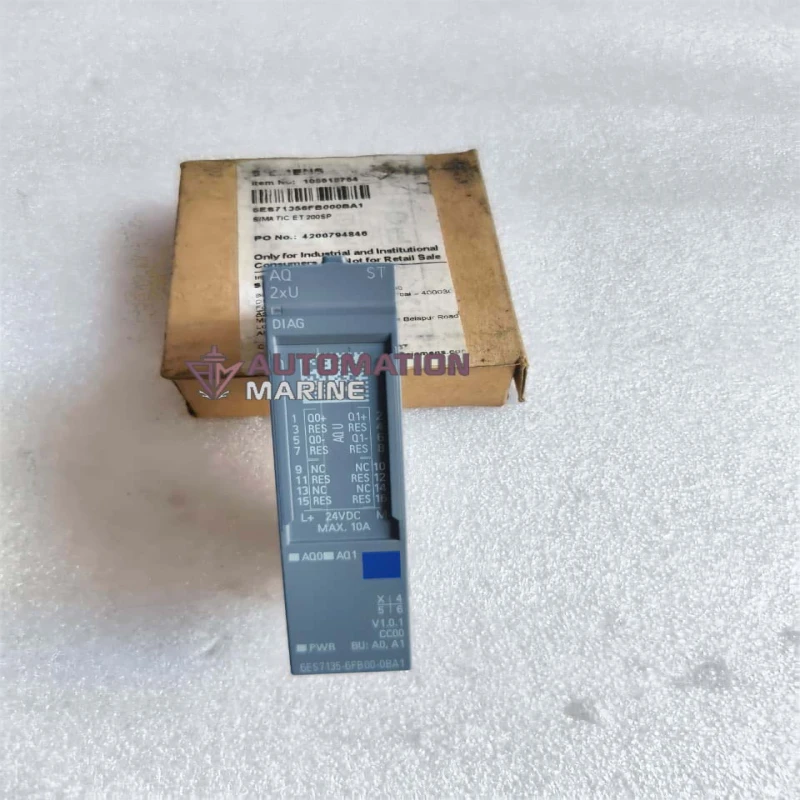 Siemens SIMATIC ET 200SP Analog Output Module 6ES7 135-6FB00-0BA1 – 4 AO Voltage/Current, High Accuracy, DIN Rail MODULE