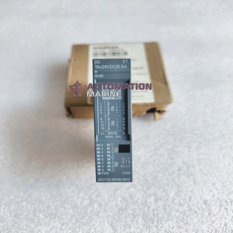 Siemens SIMATIC ET 200SP Digital Output Module 6ES7 132-6BH00-0BA0 – 16 DO, 24V DC, High-Density Transistor Outputs for Distributed I/O MODULE