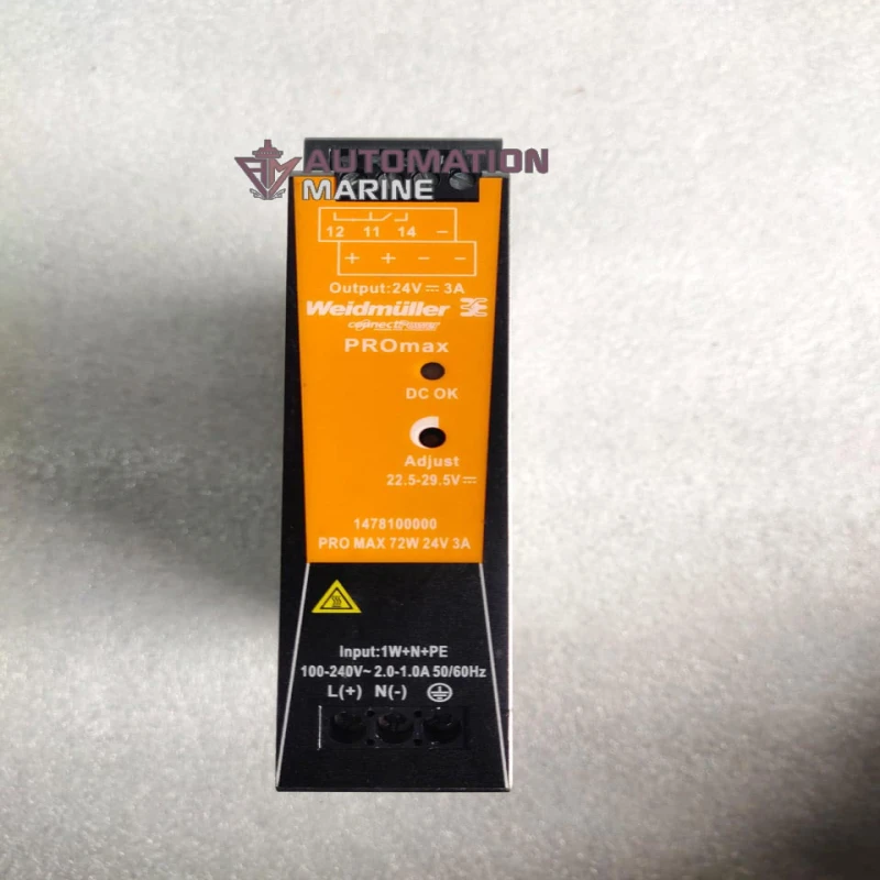 Weidmuller PROmax 72W 24V DC 3A Switching Power Supply | Part No. 1478100000 | Industrial DIN Rail Power Supply POWER SUPPLY