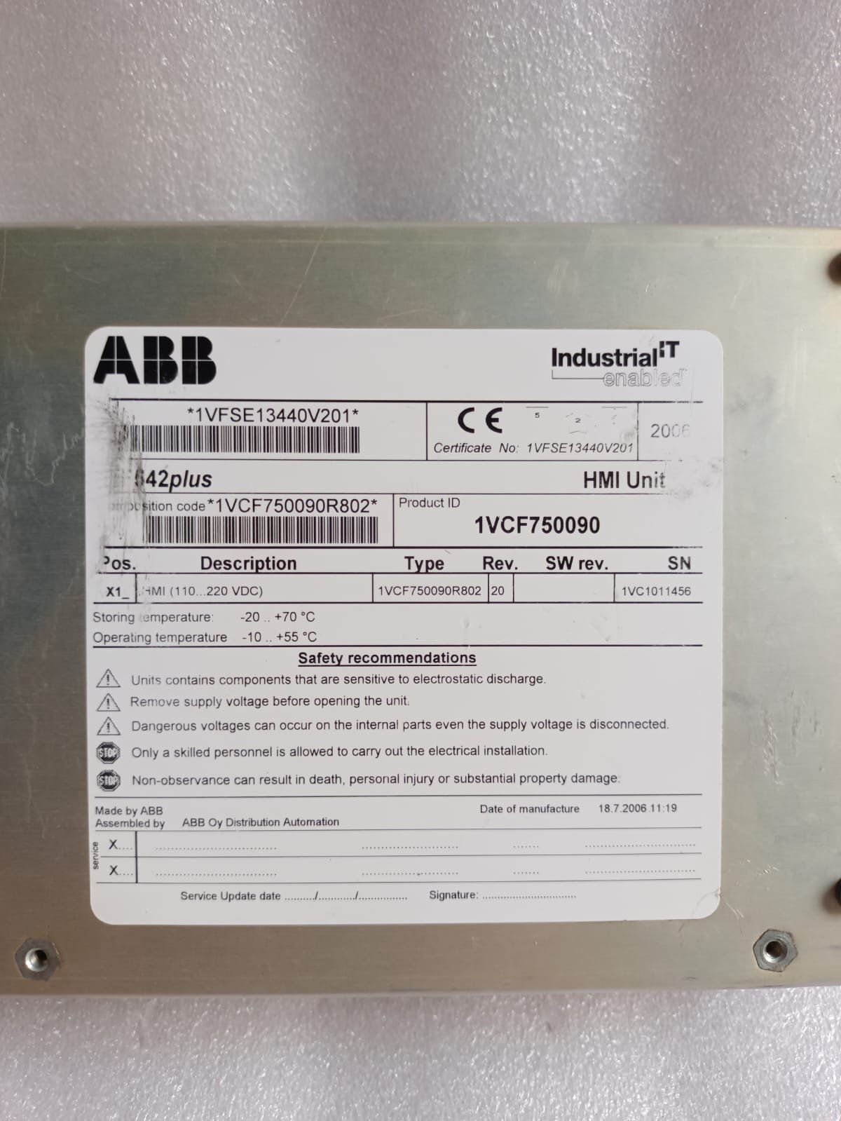 A06B-6096-H207 FANUC SERVO AMPLIFIER MODULE A06B6096H207 thumbnail 1335