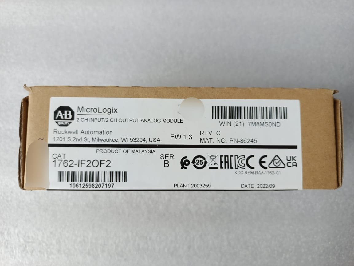1762-IF20F2 ALLEN-BRADLEY 1762-IF20F2 2CH INPUT/2CH OUTPUT ANALOG MODULE thumbnail 9