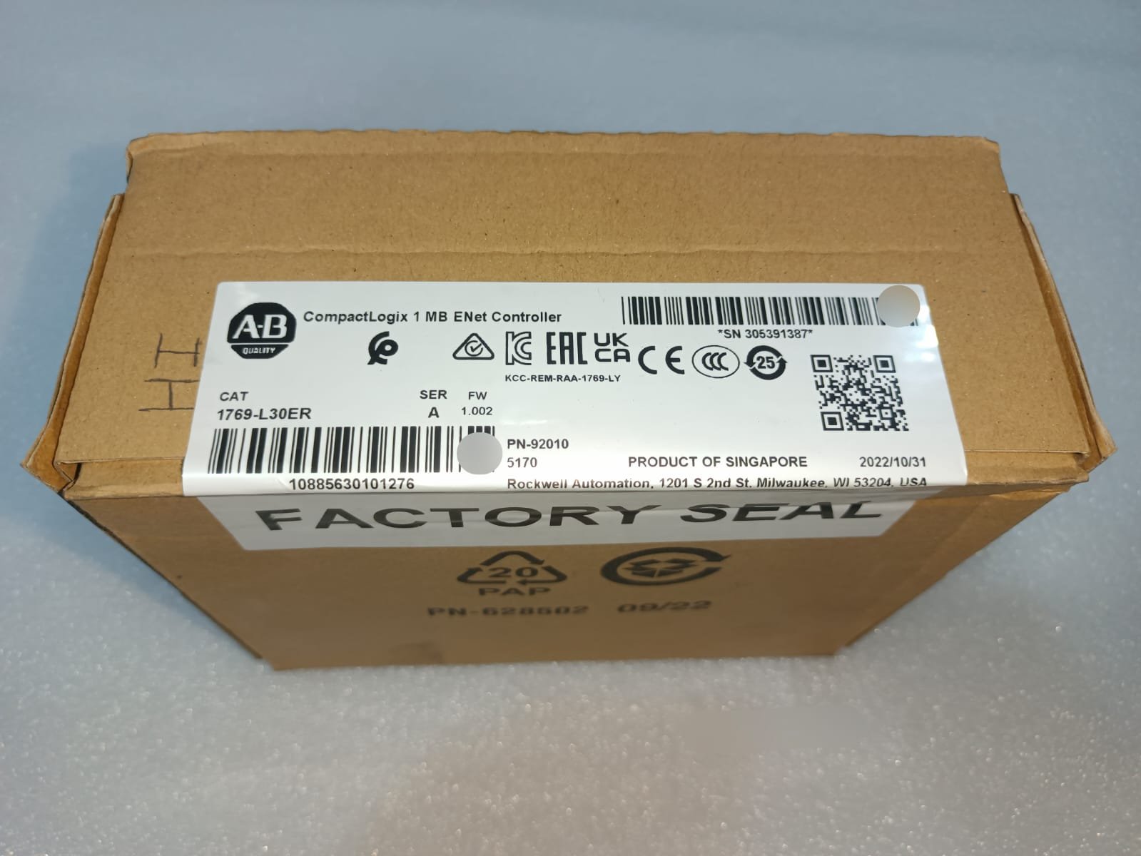 ALLENBRADLEY 1769-L30ER ALLEN-BRADLEY 1769L30ER COMPACT LOGIX 1MB ENET CONTROLLER thumbnail 2