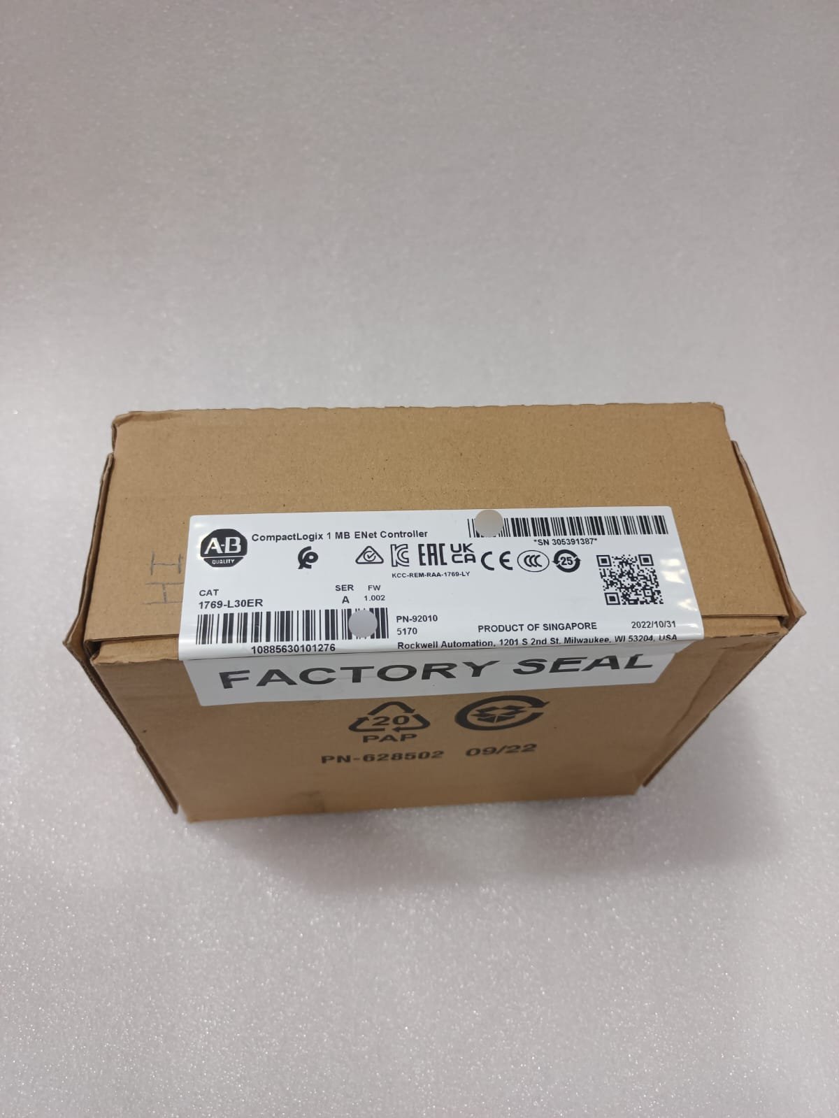 ALLENBRADLEY 1769-L30ER ALLEN-BRADLEY 1769L30ER COMPACT LOGIX 1MB ENET CONTROLLER thumbnail 4