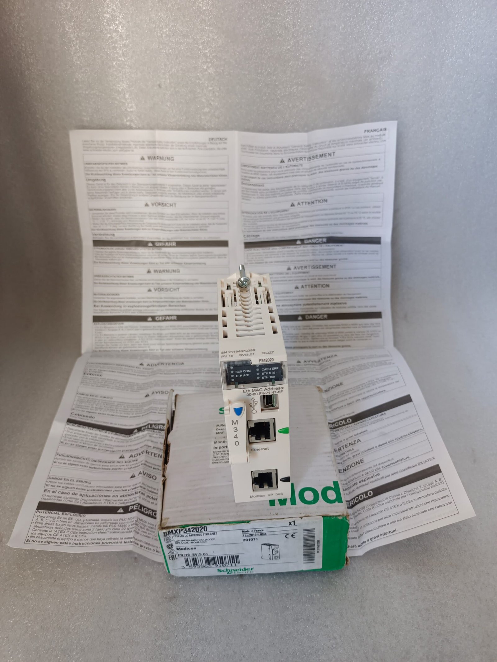 SELL FOR LOT 5 QTY ONLY 2999$ FREESHIPPING SCHNEIDER BMXP34200 CPU340-20 MODBUS ETHERNET CPU thumbnail 6