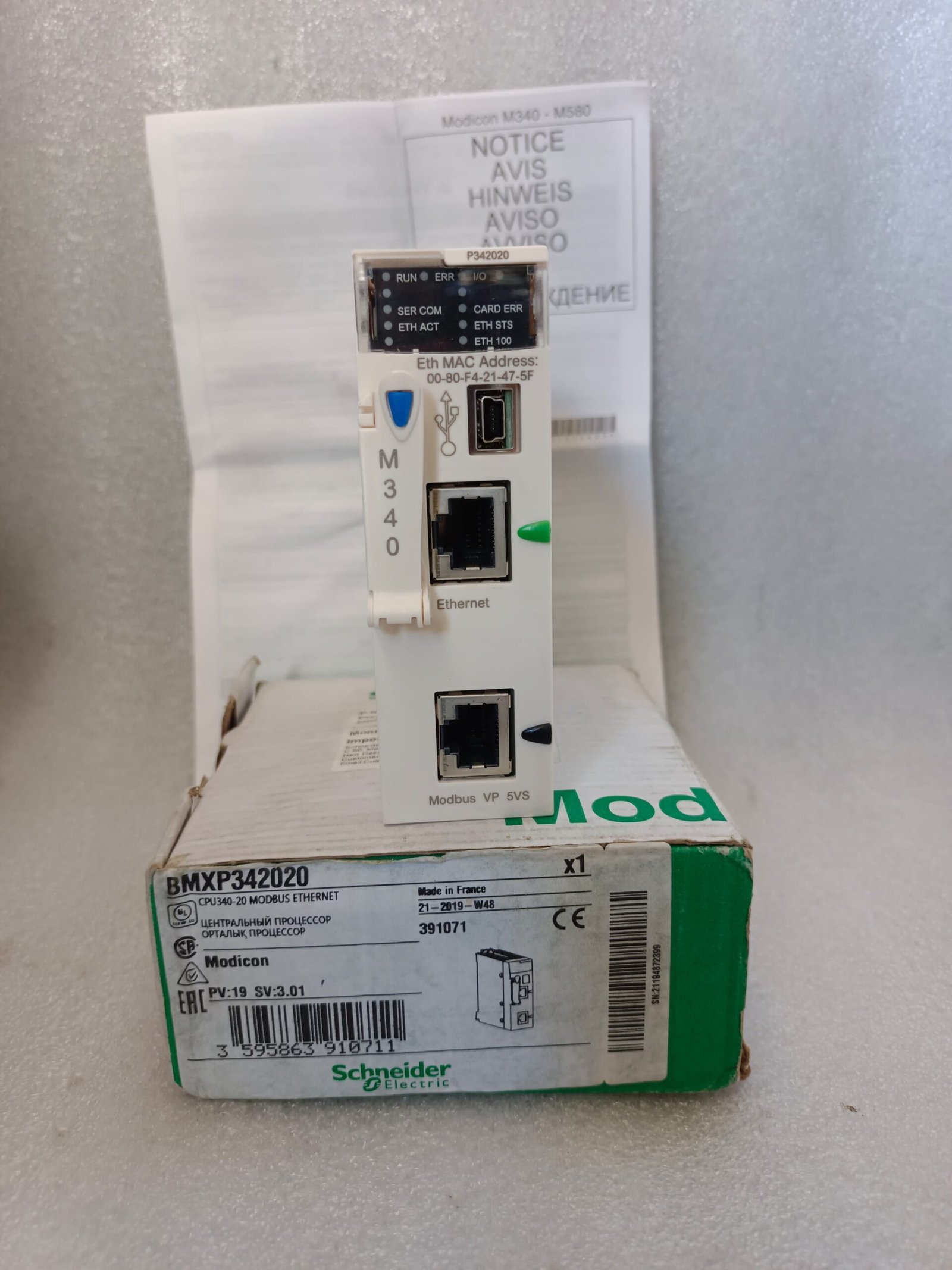 SELL FOR LOT 5 QTY ONLY 2999$ FREESHIPPING SCHNEIDER BMXP34200 CPU340-20 MODBUS ETHERNET CPU thumbnail 7