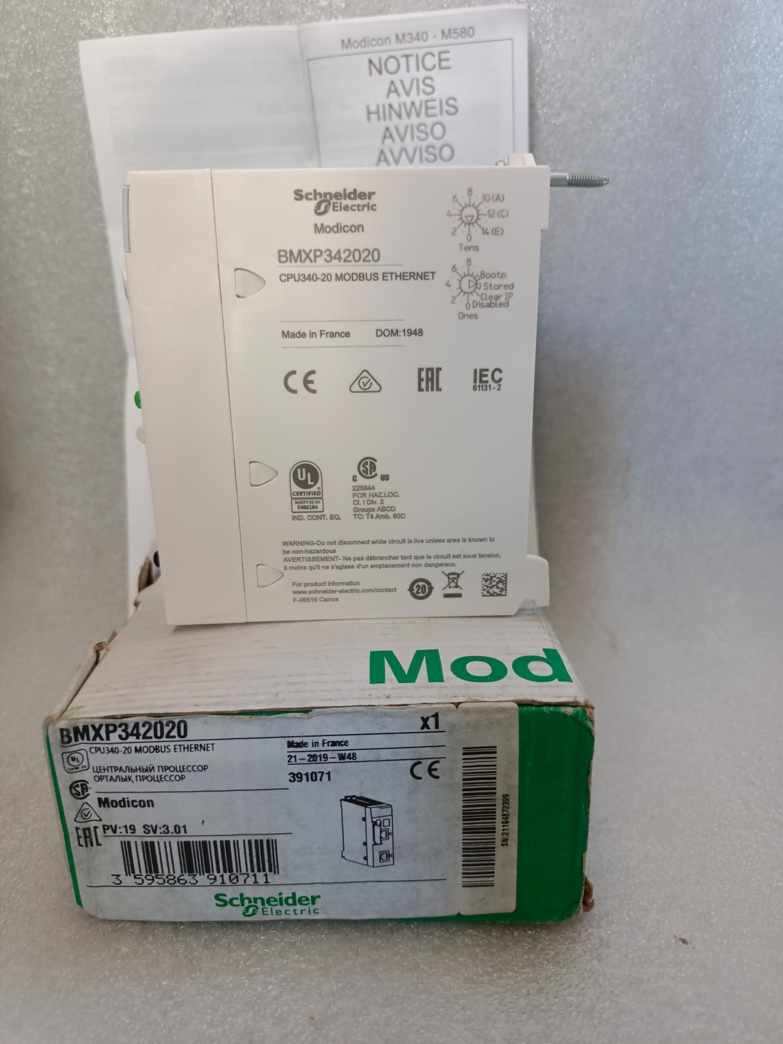 SELL FOR LOT 5 QTY ONLY 2999$ FREESHIPPING SCHNEIDER BMXP34200 CPU340-20 MODBUS ETHERNET CPU thumbnail 8