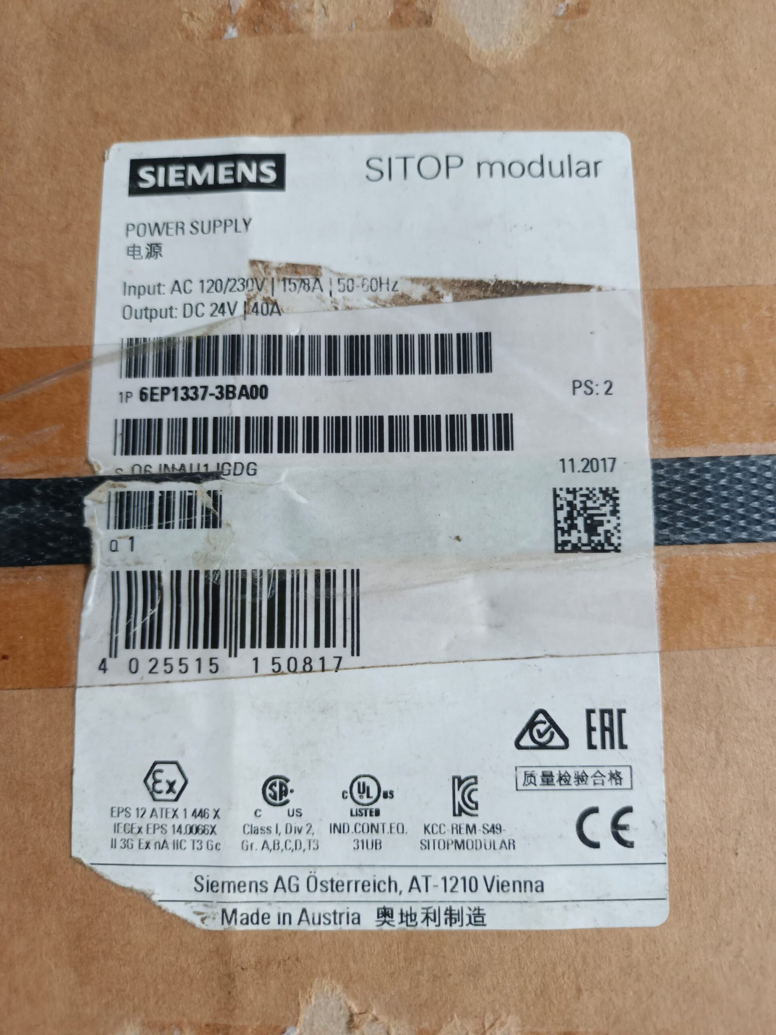 SIEMENS 6EP1337-3BA00 SIEMENS SITOP PSU100M 6EP13373BA00 NEW SMPS thumbnail 3