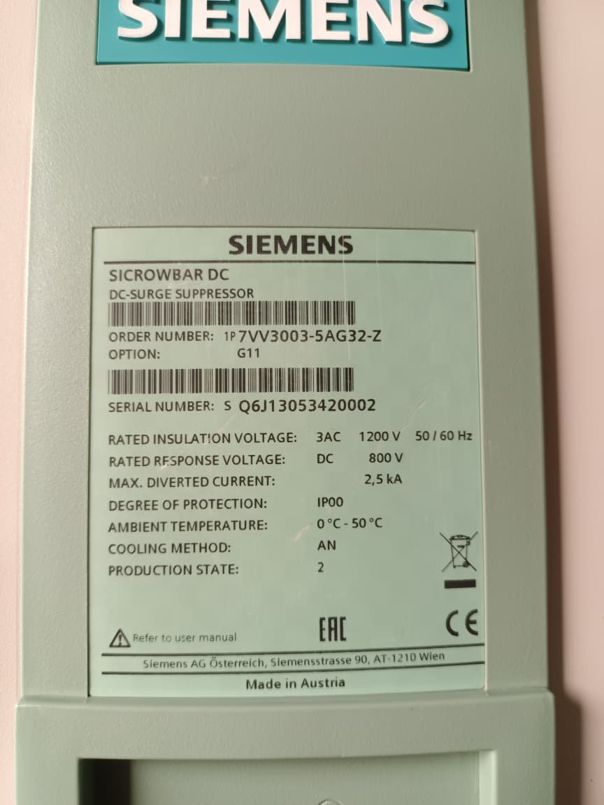 SIEMENS 7VV3003-5AG32-Z SIEMENS SICROWBAR DC 7VV30035AG32Z thumbnail 3