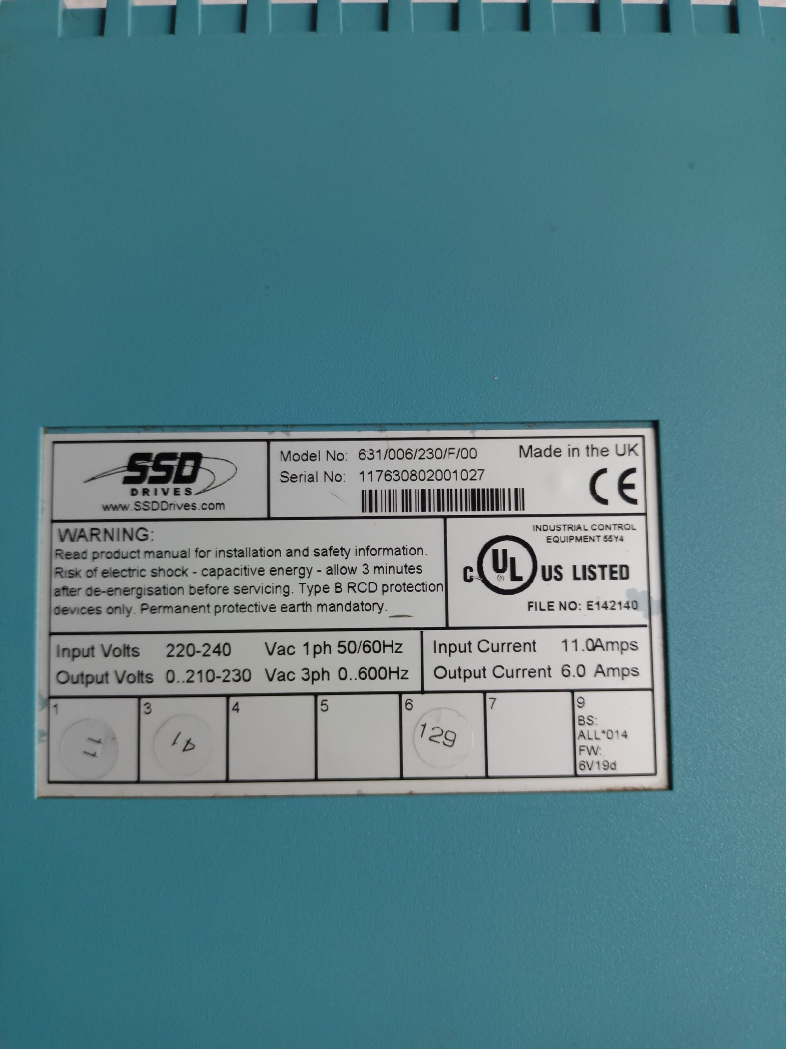 A06B-6096-H207 FANUC SERVO AMPLIFIER MODULE A06B6096H207 thumbnail 4598