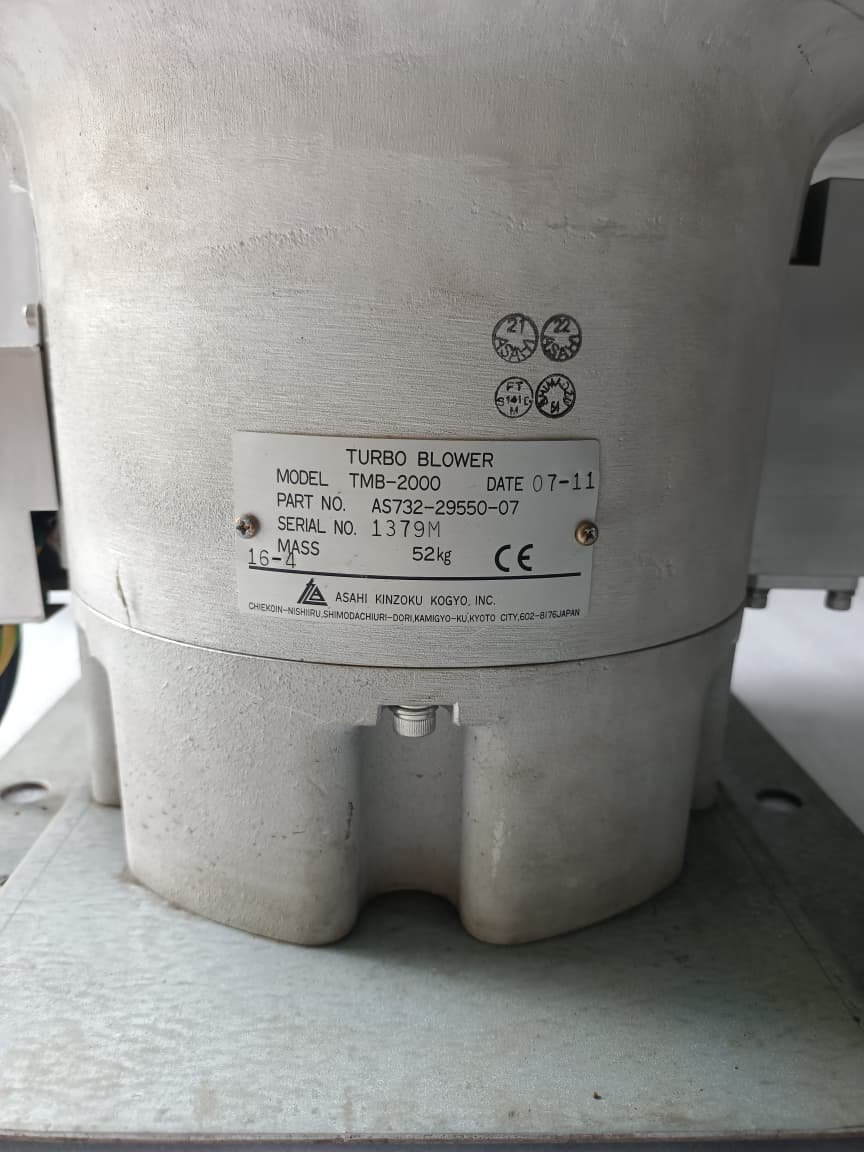 TURBO BLOWER TMB-2000 ASAHI TURBO BLOWER AS732-29550-07 thumbnail 9