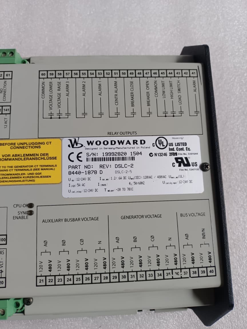 WOODWARD DSLC-2 WOODWARD 8440-1878 DIGITAL SYNCRONIZER LOAD CONTROL TESTED OK thumbnail 6