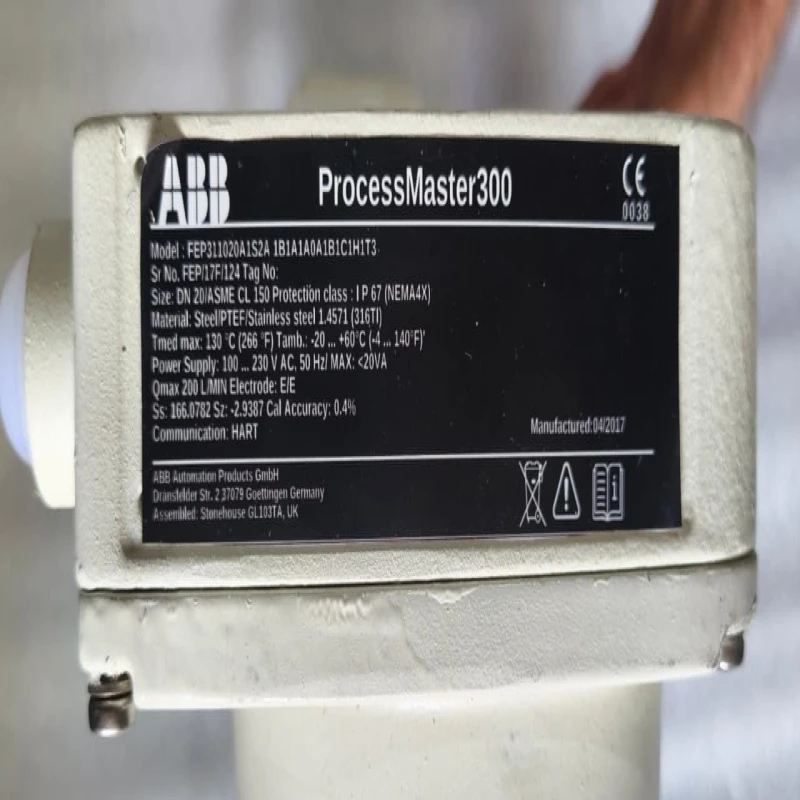 ABB ProcessMaster 300 Electromagnetic Flowmeter FEP311020A1S2A1B1A1A0A1B1C1H1T3 – High-Accuracy Mag Flow Meter for Industrial Liquid Flow Measurement thumbnail 9