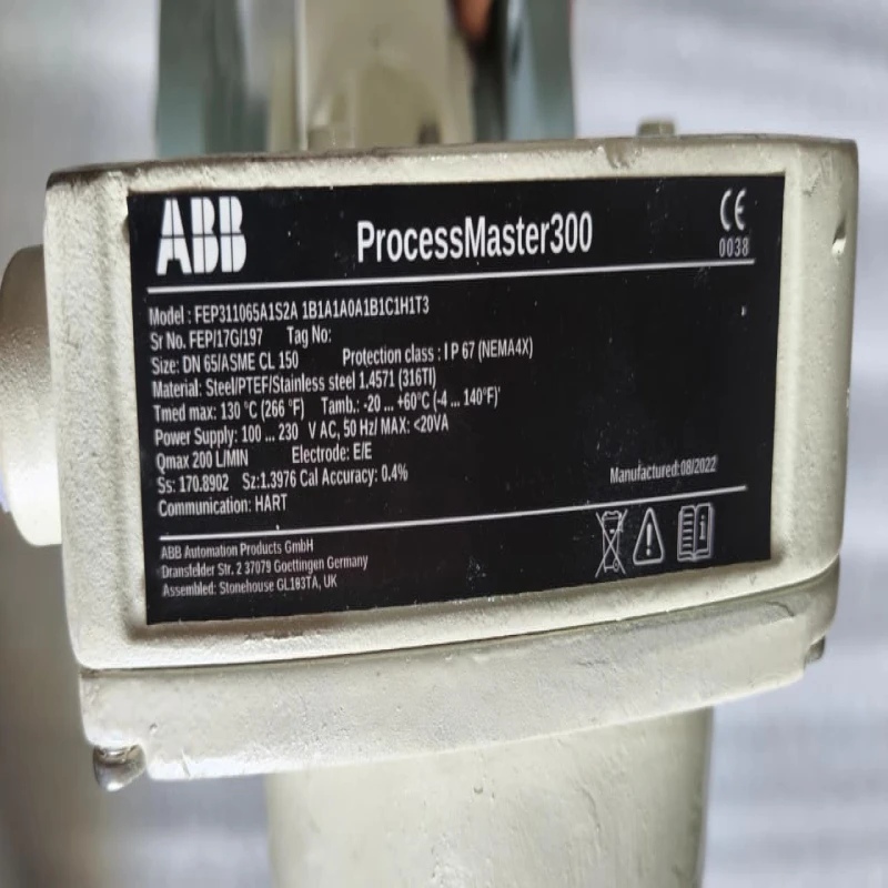 ABB ProcessMaster 300 FEP311065A1S2A1B1A1A0A1B1C1H1T3 Electromagnetic Flowmeter for Conductive Liquid Flow Measurement thumbnail 5