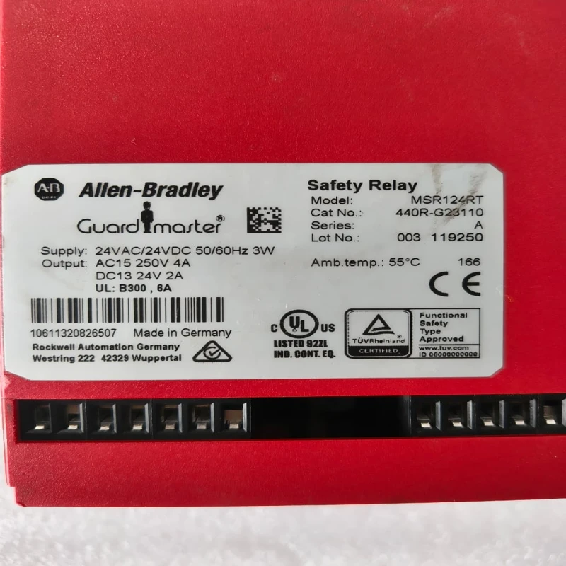 Allen-Bradley Guardmaster MSR124RT Safety Relay 440R-G23110 Series A | 24V AC/DC | 5 NO Safety Outputs | Industrial Machine Safety Relay thumbnail 6