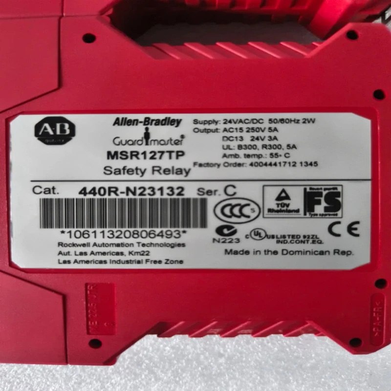 Allen-Bradley Guardmaster MSR127TP 440R-N23132 Safety Relay | 24V AC/DC Industrial Machine Safety Monitoring Relay | Series C thumbnail 4