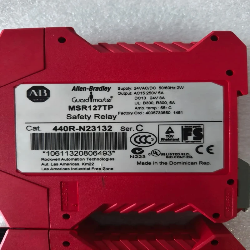 Allen-Bradley Guardmaster MSR127TP 440R-N23132 Safety Relay | 24V AC/DC Industrial Machine Safety Monitoring Relay | Series C thumbnail 5