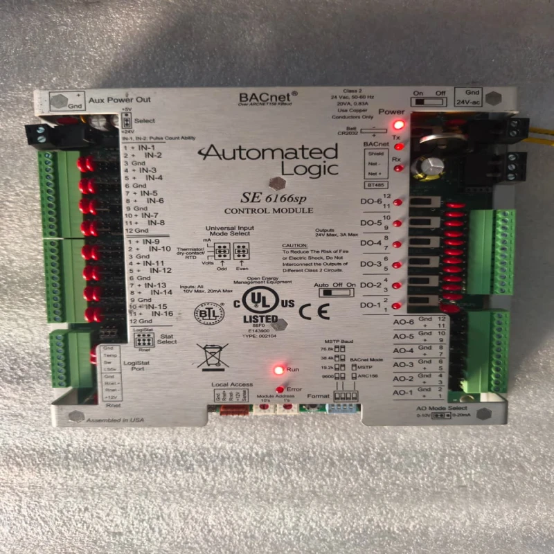 AUTOMATED LOGIC SE6166SP Control Module | BACnet Building Automation Controller | 16 UI 6 DO 6 AO | 24VAC thumbnail 8
