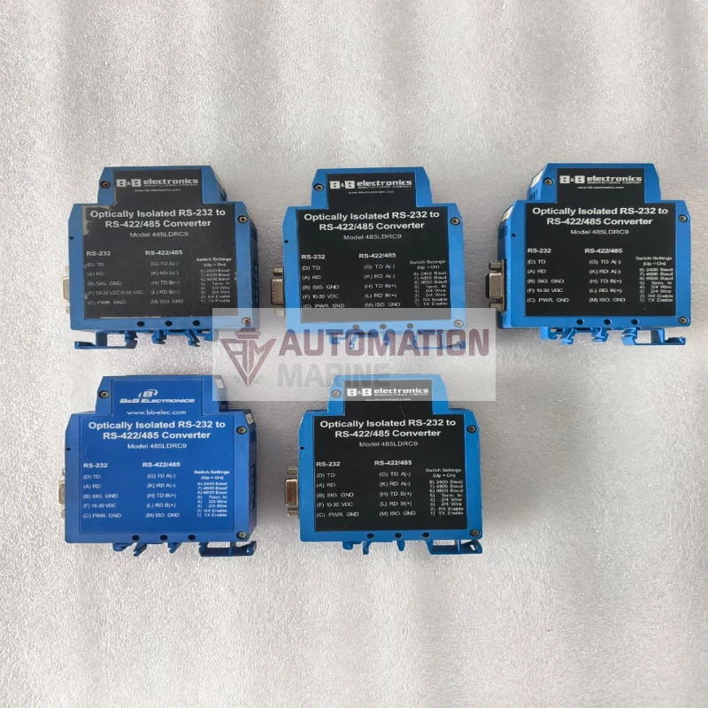 B And B Electronics 485LDRC9 Industrial RS-232 to RS-422/RS-485 Converter | Optically Isolated Serial Communication Converter thumbnail 3