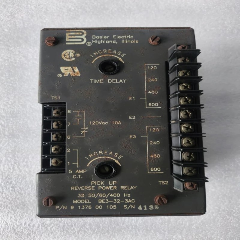 Basler Electric BE3-32-3AC Reverse Power Relay P/N 9137600105 | 3Ø 50/60Hz 400Hz Generator Protection Relay | 5A CT Input thumbnail 6