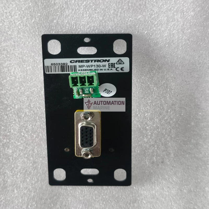 Crestron 6503382 MP-WP130-W Media Presentation Wall Plate – DB15HD VGA with Mini-TRS Stereo Audio, White thumbnail 2
