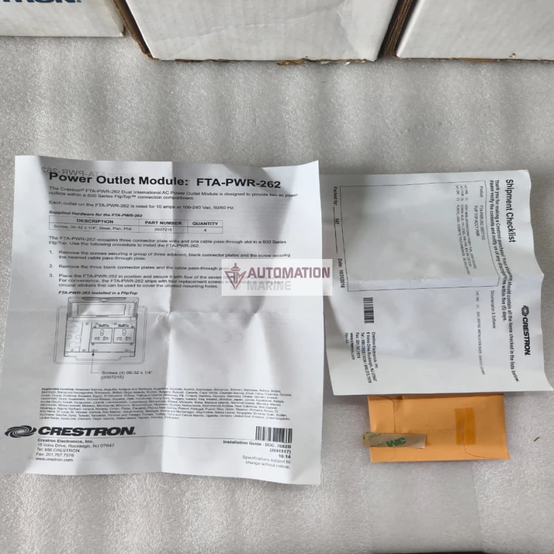 Crestron FTA-PWR-262 Dual Universal AC Power Outlet Module | FlipTop 600 Series | PN 6507152 thumbnail 9