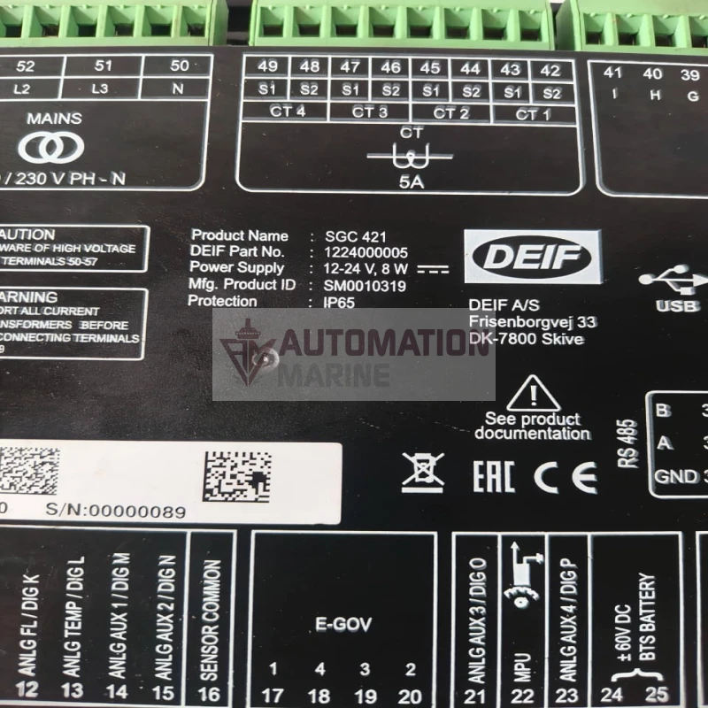 DEIF SGC 421 Single Genset Controller – Advanced AMF Control Module with Integrated Electronic Governing 1224000005 thumbnail 9