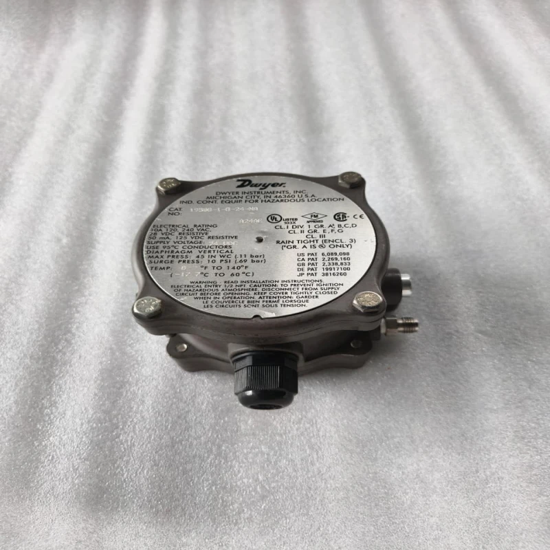 Dwyer Series 1950G-1-B-24-NA Differential Pressure Switch | Adjustable Air &amp;amp; Gas Pressure Control | Industrial Pressure Monitoring thumbnail 2