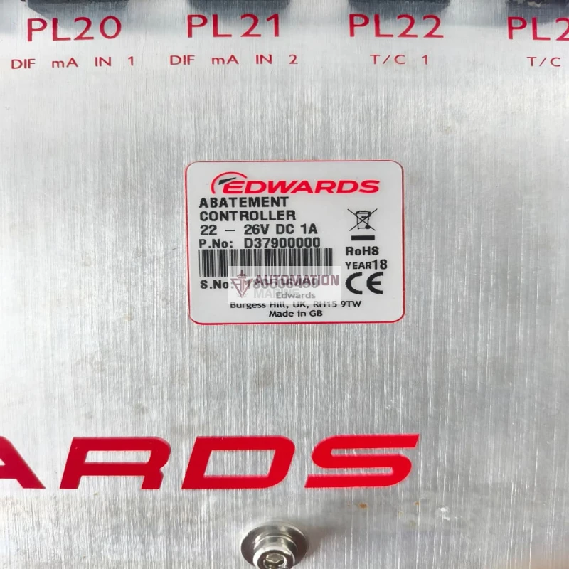 Edwards D37900000 Abatement Controller 22–26V DC 1A – Industrial Process Control Unit thumbnail 8