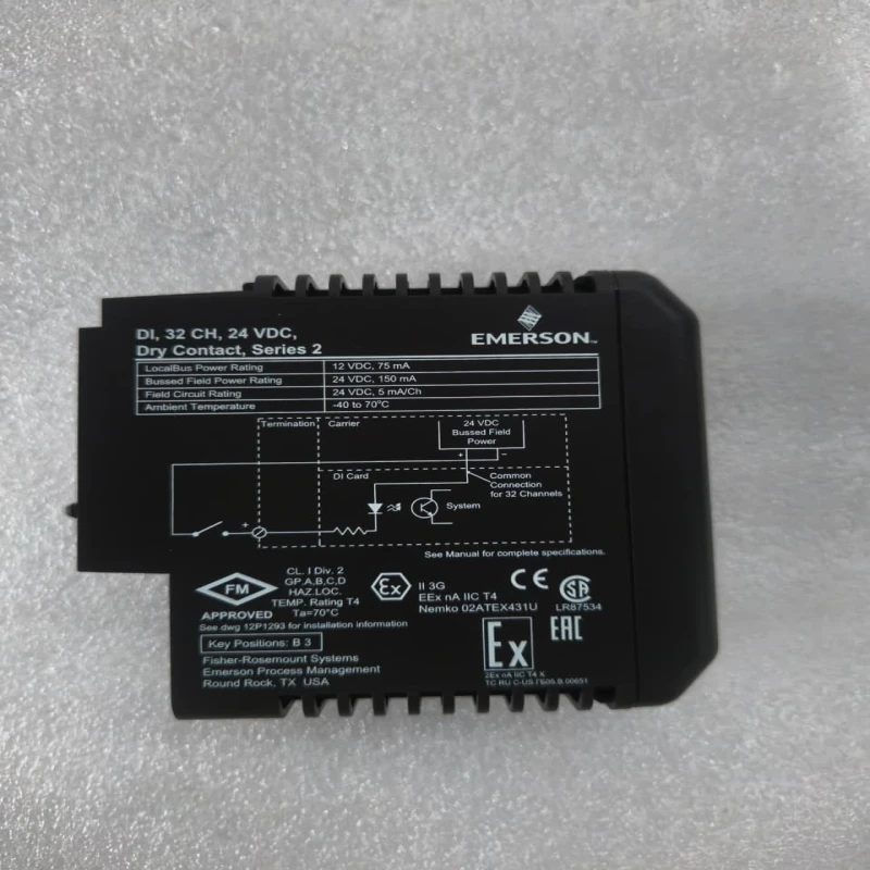 EMERSON KJ3203X1-BA1 DeltaV Series 2 Digital Input Module, 32-Channel, 24 VDC Dry Contact DI Card thumbnail 2