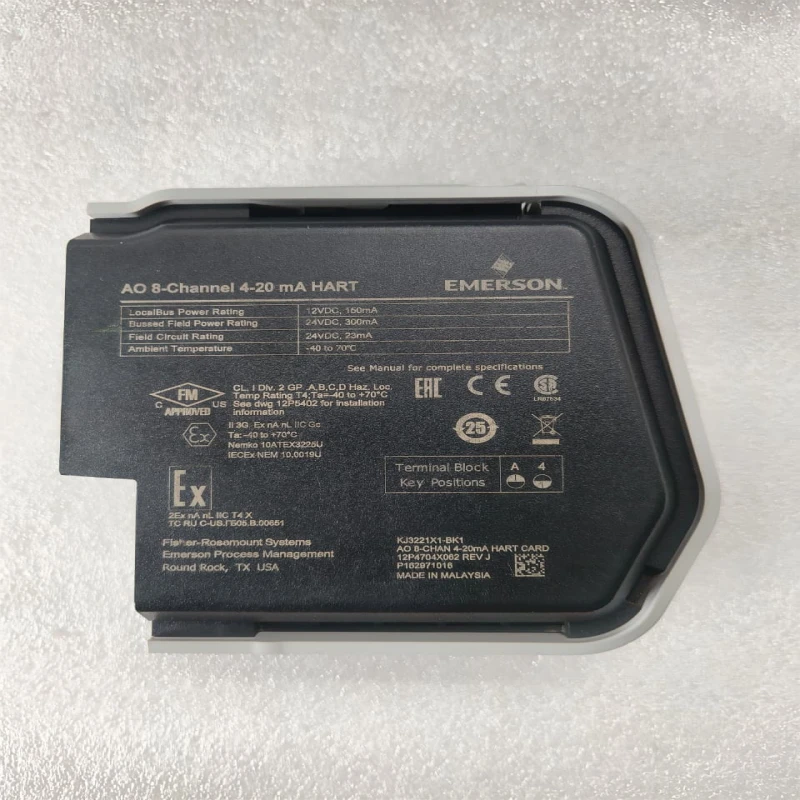 EMERSON KJ3221X1-BK1 DeltaV AO 8-Channel 4-20mA HART Card, 12P7043X082 Rev J, Fisher-Rosemount Analog Output Module thumbnail 6