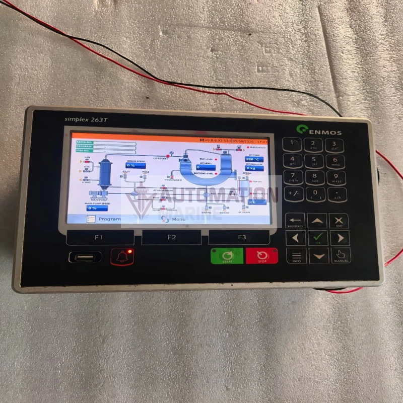 ENMOS SIMPLEX 263T Industrial HMI Control Panel | 24V DC | Ethernet, RS485 RS232 | 32 DI / 32 DO | Textile Machinery Controller | Serial No. 1950A69933 thumbnail 8