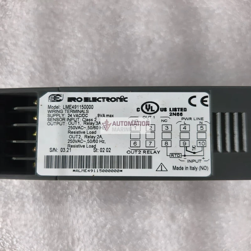 ERO Electronic LME491150000 Industrial Temperature / Process Controller, 24 VAC/DC, RTD Input, Dual Relay Output thumbnail 2
